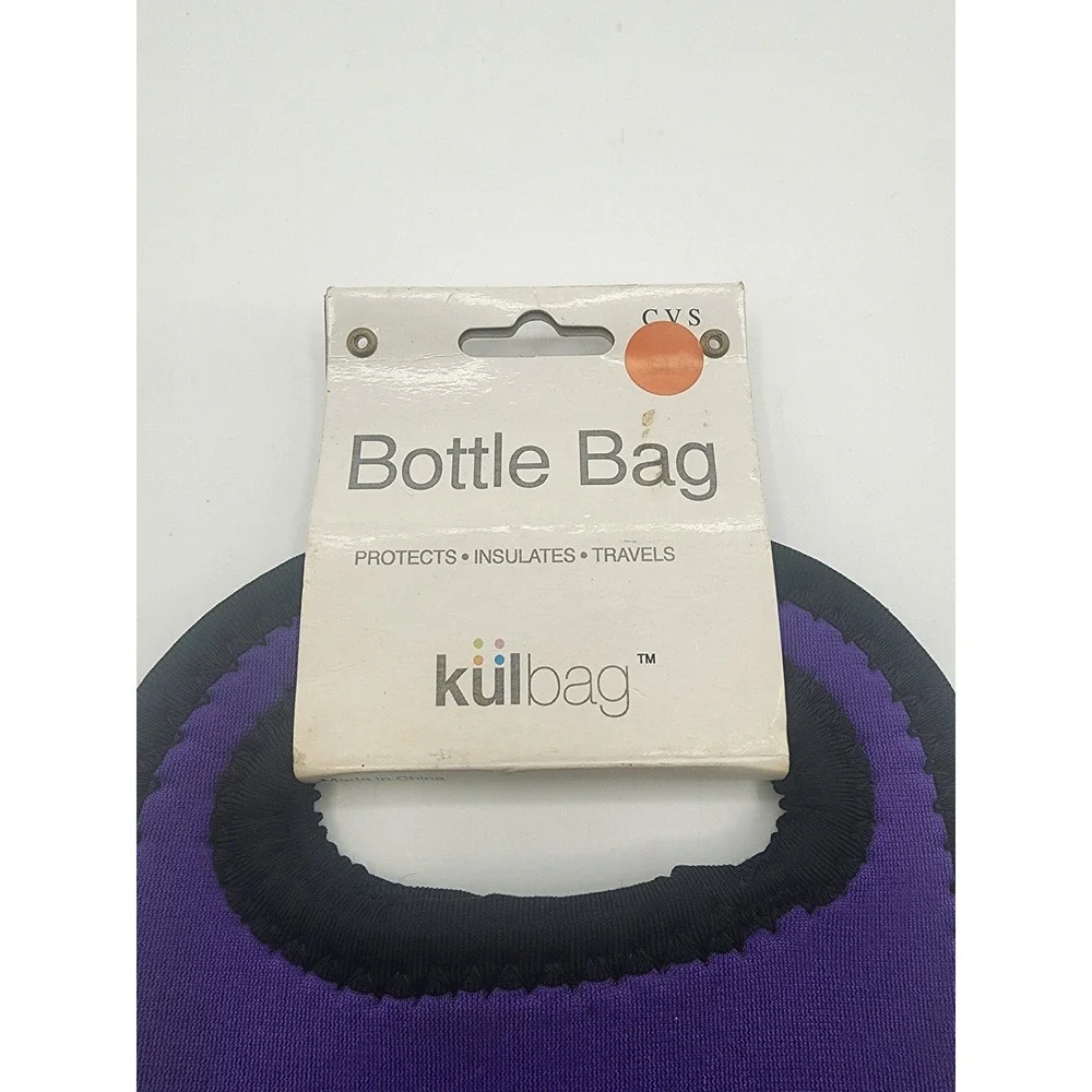 Kulbag Purple Neoprene Insulated Wine Water Bottle Carrier Bag One Size